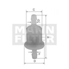 Degvielas filtrs MANN-FILTER WK 21/2 (10)