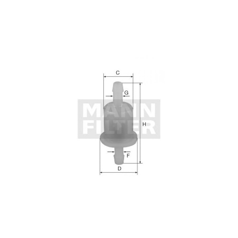 Degvielas filtrs MANN-FILTER WK 21/2 (10)