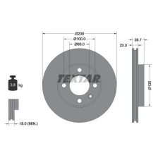 Brake Disc TEXTAR 92012103