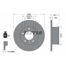 Brake Disc TEXTAR 92020300