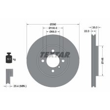 Brake Disc TEXTAR 92026503