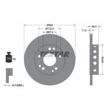 Brake Disc TEXTAR 92027403