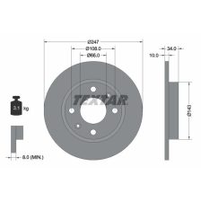 Brake Disc TEXTAR 92029803