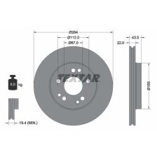 Brake Disc TEXTAR 92031900
