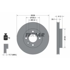 Brake Disc TEXTAR 92036203