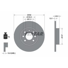 Brake Disc TEXTAR 92050600
