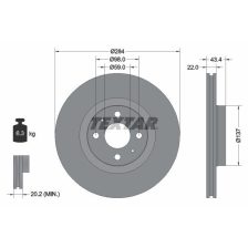 Brake Disc TEXTAR 92053503