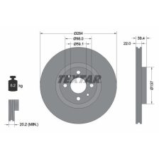 Brake Disc TEXTAR 92055203