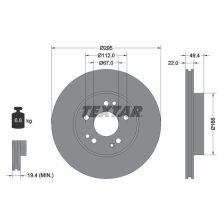 Brake Disc TEXTAR 92057300