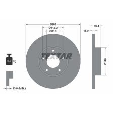 Brake Disc TEXTAR 92057405