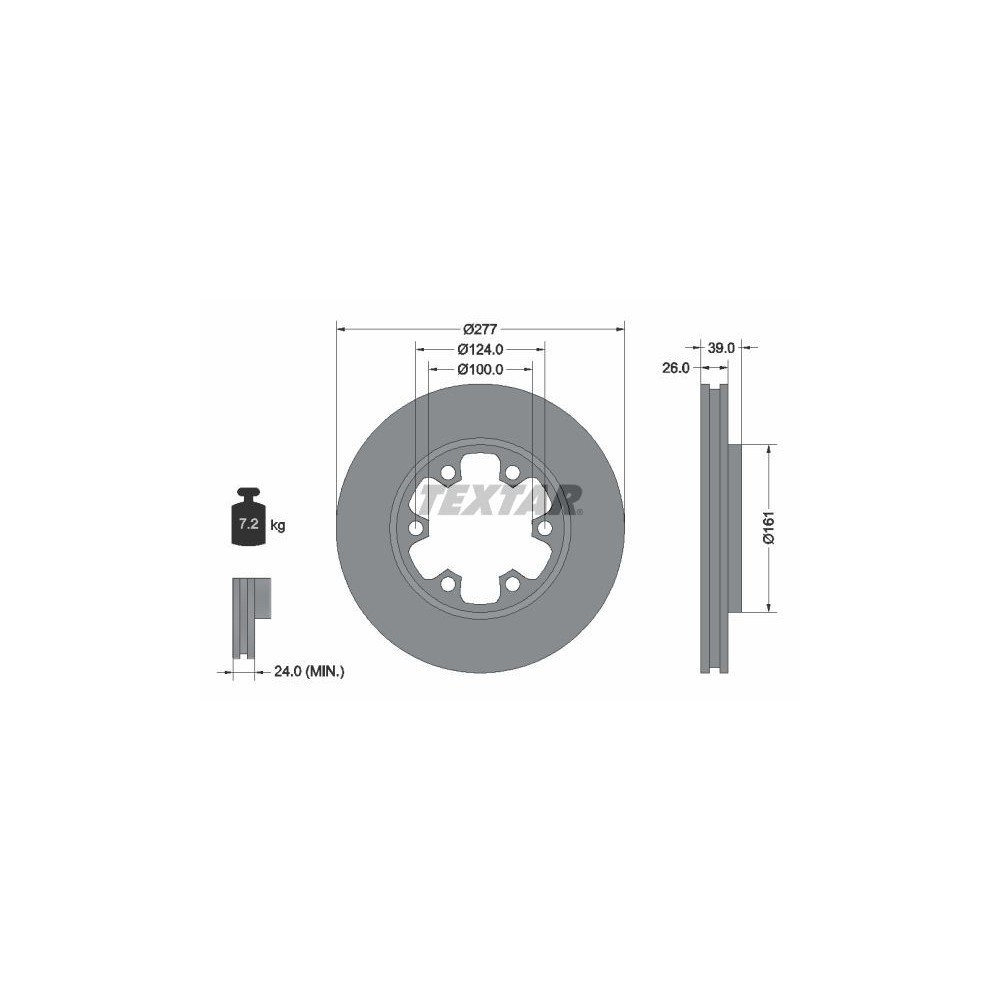 Brake Disc TEXTAR 92059000