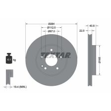 Brake Disc TEXTAR 92059405