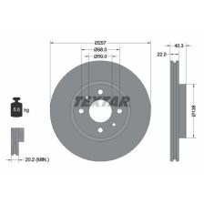 Brake Disc TEXTAR 92069603
