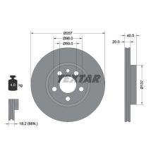 Brake Disc TEXTAR 92088003