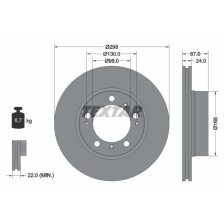 Brake Disc TEXTAR 92088803