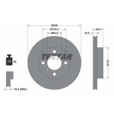 Brake Disc TEXTAR 92089400