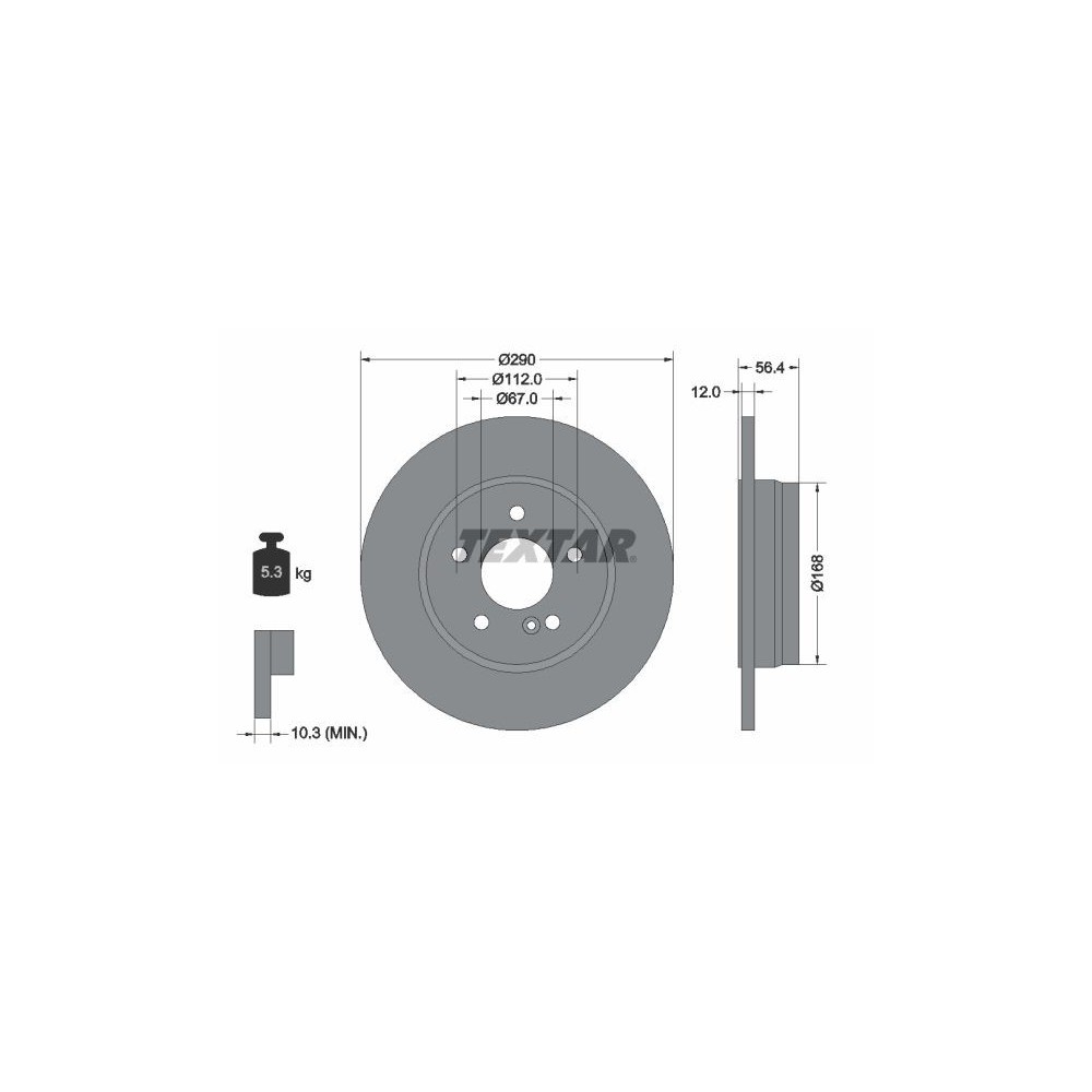 Brake Disc TEXTAR 92091103