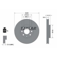Brake Disc TEXTAR 92091803