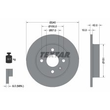 Brake Disc TEXTAR 92092003