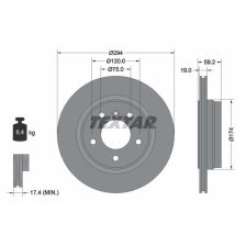 Brake Disc TEXTAR 92097303