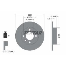 Brake Disc TEXTAR 92098203