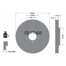 Brake Disc TEXTAR 92099003