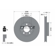 Brake Disc TEXTAR 92100503