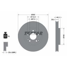 Brake Disc TEXTAR 92106005