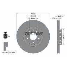 Brake Disc TEXTAR 92106105