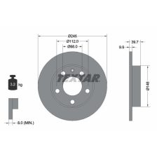 Brake Disc TEXTAR 92106203