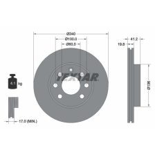 Brake Disc TEXTAR 92111403