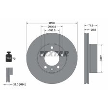 Brake Disc TEXTAR 92115903