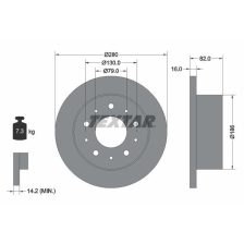 Brake Disc TEXTAR 92116203