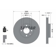 Brake Disc TEXTAR 92119203