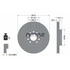 Brake Disc TEXTAR 92120505