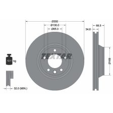 Brake Disc TEXTAR 92121705