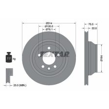 Brake Disc TEXTAR 92121903