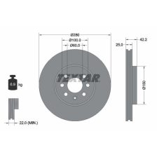 Brake Disc TEXTAR 92124603