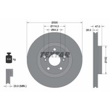 Brake Disc TEXTAR 92125000