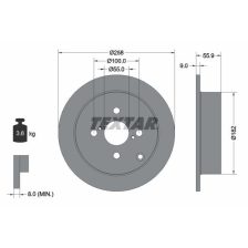 Brake Disc TEXTAR 92126103