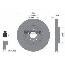 Brake Disc TEXTAR 92126705