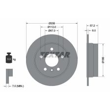 Brake Disc TEXTAR 92132103