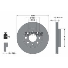 Brake Disc TEXTAR 92133403