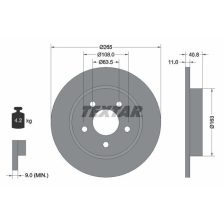 Brake Disc TEXTAR 92133703