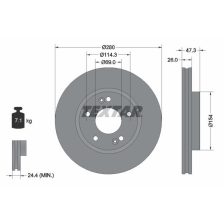 Brake Disc TEXTAR 92133905