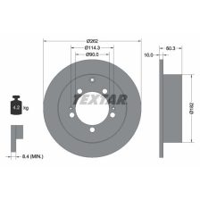 Brake Disc TEXTAR 92136103