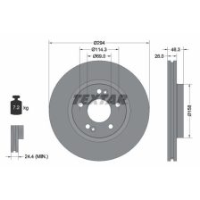 Brake Disc TEXTAR 92136403