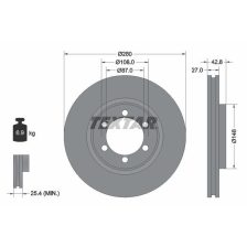 Brake Disc TEXTAR 92136503