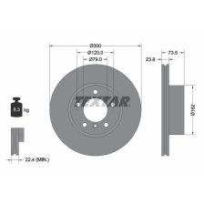 Brake Disc TEXTAR 92137705