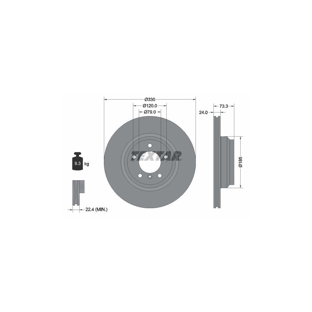 Brake Disc TEXTAR 92137805